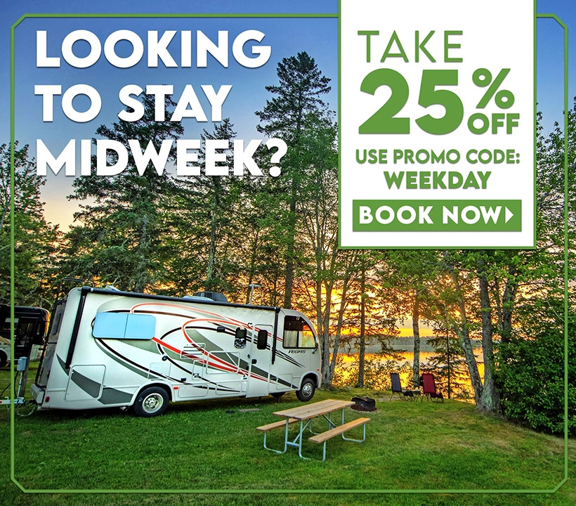 50% off weekly stays! Book now